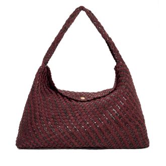 Dune London Womens Accessories Deliberate Xl - Extra Large Woven Shoulder Bag - Purple - One Size