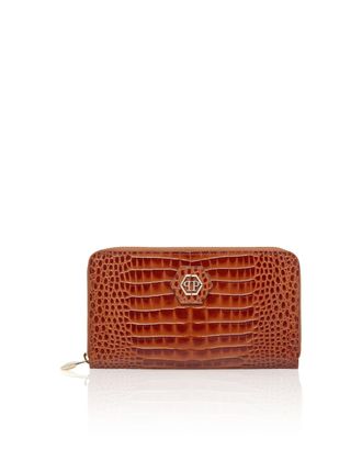 Philipp Plein Portemonnee Met Middenrits Cocco
