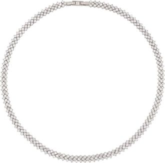 Self Portrait Necklaces, female, Gray, Size: ONE SIZE Crystal Necklace