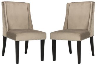 Safavieh Set de 2 sillas de comedor en madera de abedul verde