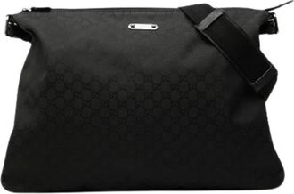 Gucci Pre-owned Cross Body Bags, female, Black, Size: ONE SIZE Pre-owned Nylon Crossbody Bag