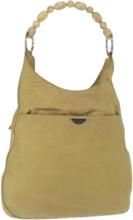 Dior Pre-owned Vintage Nylon Schoudertas - Dames - Vintage Schoudertas - Beige - ONE Size - Nylon - Vintage