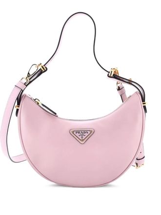Prada Arque Half Moon Leather Mini hobo bag - Rosa