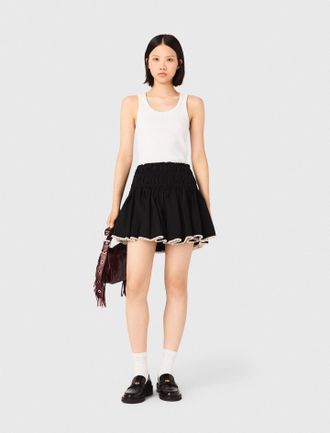 Maje Rib Knit Tank Top - White - Maje