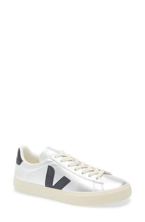 Veja Campo Sneaker in Silver Black at Nordstrom, Size 38.5