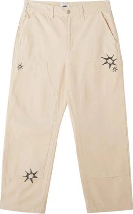 Obey Timmerman Pantalon met Twill Stof - Dames - Straight fit broeken - Beige - W30 - Katoen - Broeken