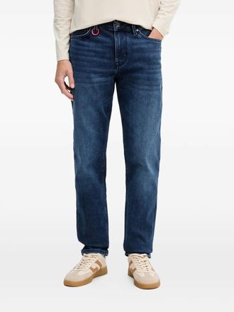 Joop Stephen Winter straight jeans met V-stiksel - Blauw