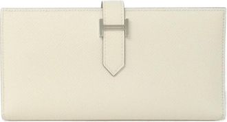 Herm&egrave;s Lime Yellow Epsom Leather Long Wallet (Bi-Fold) (Pre-Owned)