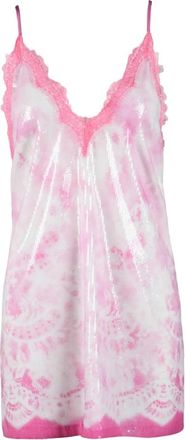 Msgm Damesjurk van Polyester - Dames - Korte kleedjes - Roze - S - Polyester - Kleedjes