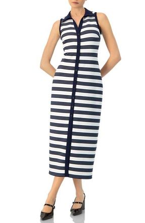 Ivonne Sleeveless Striped long Dress in Navy Blue at Nordstrom, Size 14