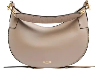 Lancel Tassen, Dames, Grijs, ONE Size, Leer, Sac Bandouli&egrave;re S Origami