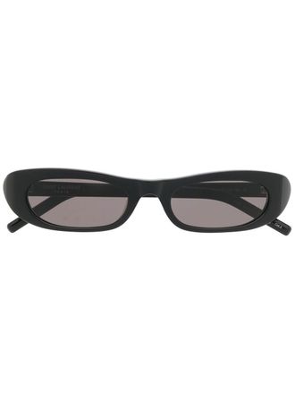 Saint Laurent Eyewear Occhiali da sole ovali - Nero