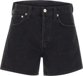 A Gold E Parker Long Short - Dames - Denim shorts - Zwart - W25 - Katoen - Korte Broeken