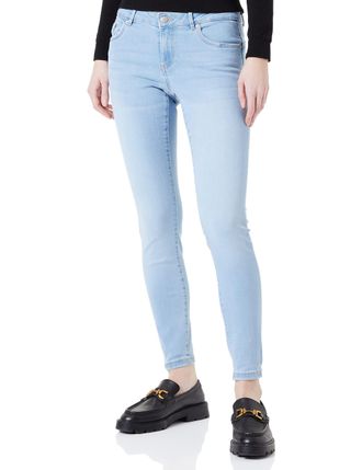 Vero Moda Petite Vrouwen VMALIA MR S Shape J VI3291 GA PTT broek, Light Blue Denim, XS/P/30, blauw (light blue denim), (XS) W x 30L