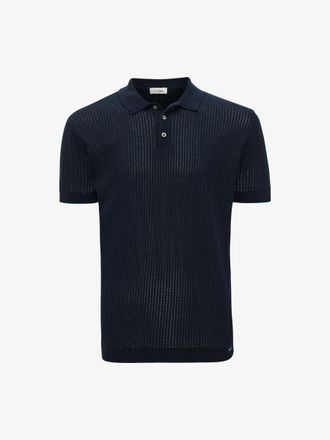 Gentiluomo Gebreide Stuctuur Polo | Donkerblauw