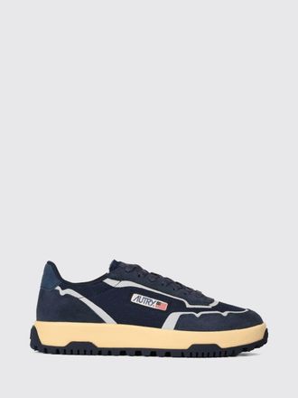 Autry Wildpace Low Leather and Mesh Sneakers with Contrast Logo and Serrated Sole