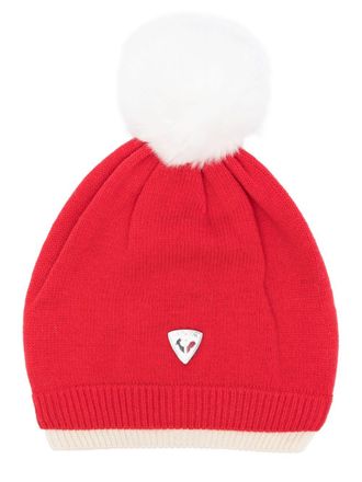 Rossignol Lasya logo-plaque beanie - women - Polyamide/Wool/Alpaca/Polyester - One Size - Red