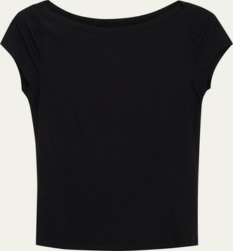 Majestic Filatures Soft Touch Bateau-Neck Top