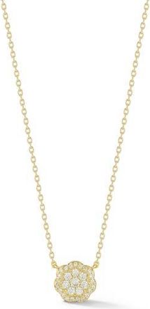 Glaze Jewelry Flower Cubic Zirconia Pendant Necklace in Gold at Nordstrom Rack
