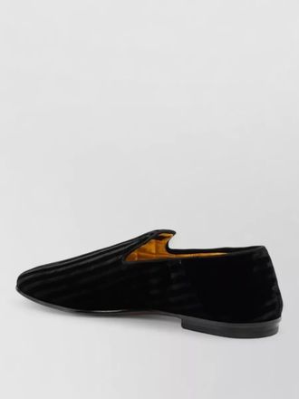 Tom Ford striped velvet round toe formal loafers