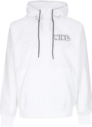 Nike Witte Windrunner Geweven Jas - Heren - Trainingsjackets - Wit - XL - Polyester - Fitness