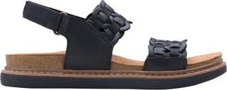 Clarks Womens Arwell Glide Sandal, Black Combi, 4 UK