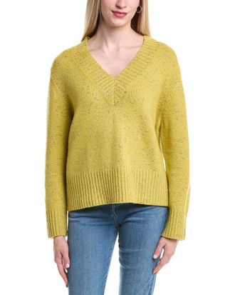Autumn Cashmere Boxy V Wool & Cashmere-Blend Sweater