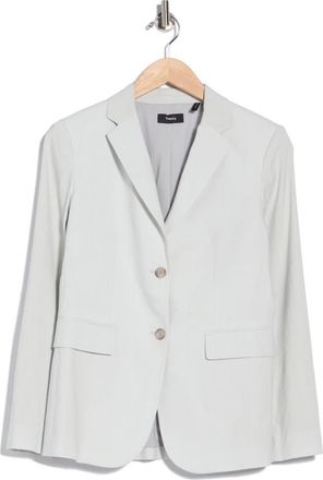 Theory Classic Linen Blend Blazer in Lunar Rock at Nordstrom Rack, Size 14