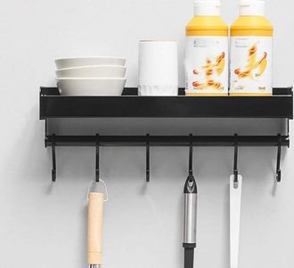 OEM Estanter&iacute;a De Almacenamiento De Cocina Sin Necesidad De Taladrar, Estante De Almacenamiento De Aluminio Para Montaje En Pared