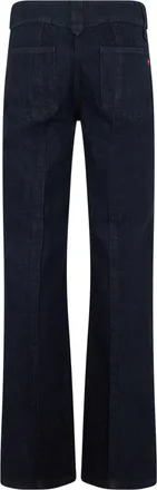 Tory Burch High-Rise Straight-Leg Denim Jeans - Blue