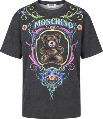 Moschino Gaucho Teddy T-shirt - Dames - Tops - Veelkleurig - Maat: L Katoen