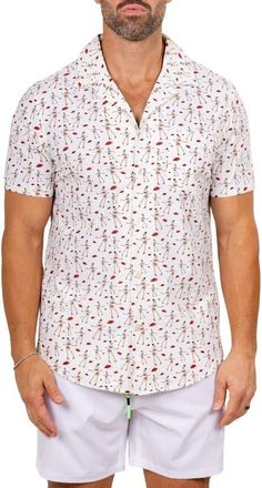 Maceoo Marthy White Camp Shirt at Nordstrom, Size 4