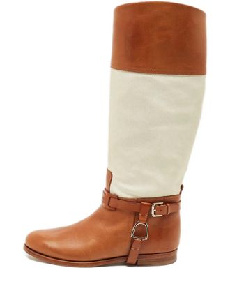 Ralph Lauren Collection leather canvas boots - Brown