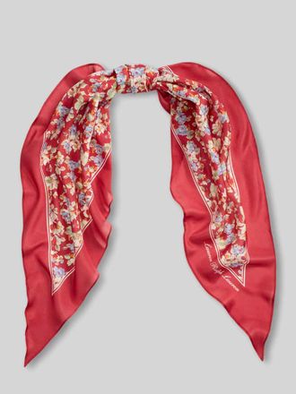 Lauren Ralph Lauren Tuch aus reiner Seide Modell FLR LRG DMD in Rot, Gr&ouml;&szlig;e 1