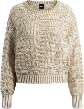HUGO BOSS Maglione Cropped 50530721 - - Knitwear - Donna - Beige - L