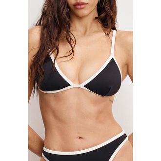 Good American Compression Perfect Fit Bikini Top in Black001 at Nordstrom Rack, Size 5X-Large