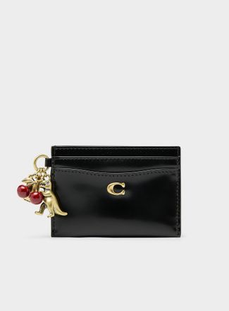 Coach Womens Charm patent leather card holder