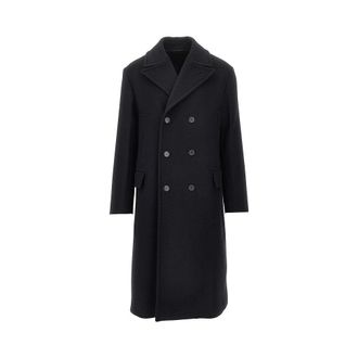 Fendi Wool and angora double-breasted coat Man 48