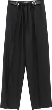 Loewe Pantaloni con fibbia e pieghe - Nero