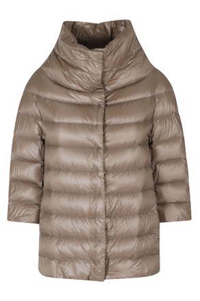 Herno Neutral Aminta Crater Neck 3/4 Sleeves Polyamide Down Jacket