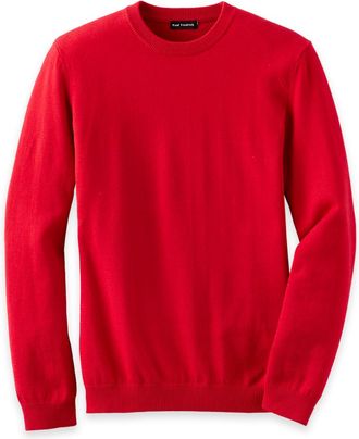 Paul Fredrick Cotton Blend Crewneck Sweater