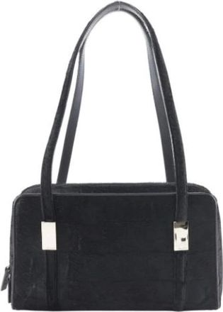 Gucci Pre-owned Shoulder Bags, female, Black, Size: ONE SIZE Pre-owned Leather gucci-bags