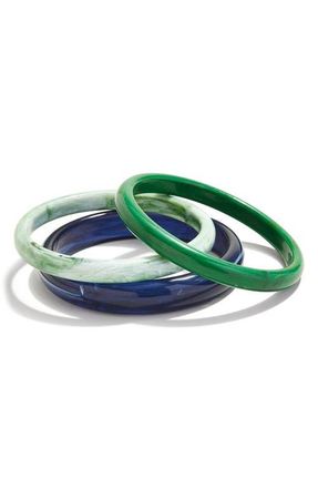 BaubleBar Raven Set of 3 Bangle Bracelets in Green/Blue Multi at Nordstrom