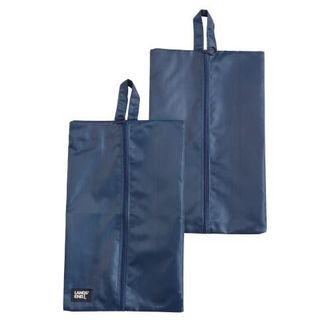 Lands End Shoe Bags for Travel Set of 2, Polyester Canvas Shoe Travel Bag with Zipper Closure in Navy at Nordstrom