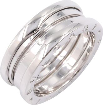 Bulgari Silver White Gold (18K) Band Ring (Pre-Owned)