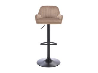 VENTE-UNIQUE.COM Taburete alto terciopelo beige