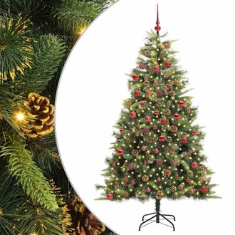 vidaXL &Aacute;rbol De Navidad Artificial Con Ramas Plegables Y Conos 180 Cm Vidaxl