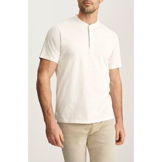 34 Heritage Short Sleve Slub Cotton Henley in Antique White at Nordstrom, Size Xx-Large