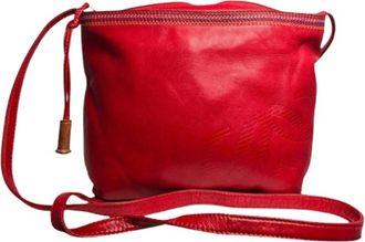 Loewe Pre-owned Leren Crossbodytas - Dames - Vintage Schoudertas - Rood - ONE Size - Leer - Vintage