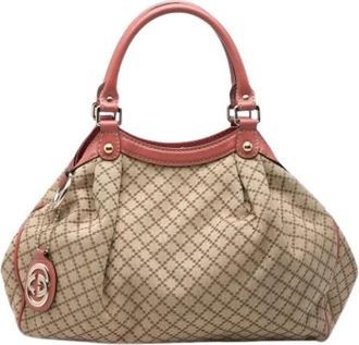 Gucci Pre-owned Sukey Handbag - Dames - Vintage Handtas - Beige - ONE Size - Leer - Vintage